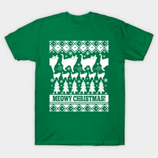 Meowy Christmas - Ugly Christmas Shirt T-Shirt